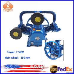 10HP 7.5KW 3 Cylinder 1 Single Stage Cast Iron Air Compressor Pump 31.7SCFM