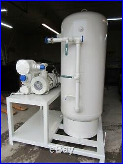 10 HP Medical Vacuum Pump Low Hrs Medaes Rco250 208v 3 Phase Tank Vacuum Plant