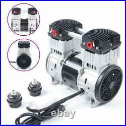 1100W 7CFM Compressor Head Small Air Mute Oilless Vacuum Pump Silent Air Pump US