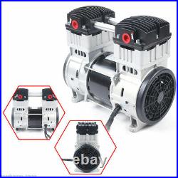 1100W 7CFM Compressor Head Small Air Mute Oilless Vacuum Pump Silent Air Pump US