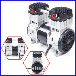 1100W 7CFM Compressor Head Small Air Mute Oilless Vacuum Pump Silent Air Pump US