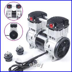 1100W 7CFM Compressor Head Small Air Mute Oilless Vacuum Pump Silent Air Pump US