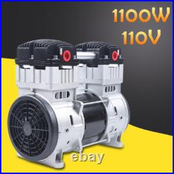 1100W 7CFM Silent Air Pump Compressor Head Small Air Mute Oilless Vacuum Pump US