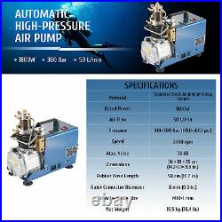 110V 30Mpa Electric Air Compressor Pump 4500PSI High Pressure System PCP