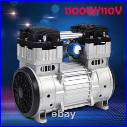 110V Air Compressor Head Small Air Pump Head Motor Oilless Diaphragm Vacuum Pump