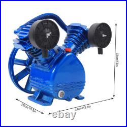 115 PSI 2.2KW 3HP V-Style 2 Piston Twin Cylinder Air Compressor Pump Motor Head