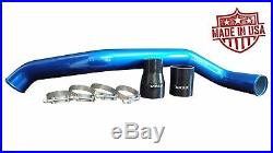 11-16 Duramax LML High Flow 3 Candy Blue Intercooler Pipe Hot Side Kit