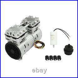 125L/min 4.5CFM Oilless Vacuum Pump Air Pump Compressor Head Small Air Mute 800W