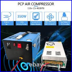 12V/110V PCP Air Compressor4500Psi /30Mpa Manual-Stop withBuilt-in Fan