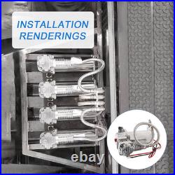 12V 444C 200 PSI Chrome Air Compressor for Auto/Motorcycle