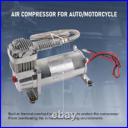 12V 444C 200 PSI Chrome Air Compressor for Auto/Motorcycle