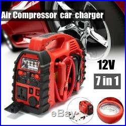 12V Air Compressor Car Charger Battery Auto Jump Starter Booster Power Pack Pump