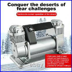 12V Heavy Duty Air Compressor 200 PSI Pump Tire Inflator Tool For Car Truck SUV