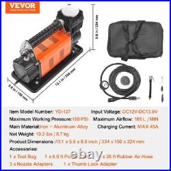 12V Tire Inflator 7.06CFM Heavy Duty Air Compressor 150PSI Offroad Air Pump