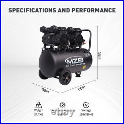 13.2 Gallon Ultra Quiet Air Compressor 2.2KW, 3PH Steel Tanks 70dB Noise Level