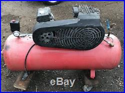 150 Litre Air Compressor 3HP 240v Twin Cylinder Pump Belt Driven Need New Motor