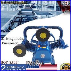 175PSI 10HP 7.5KW W Style 3-Cylinder Air Compressor Pump Motor Head Double Stage