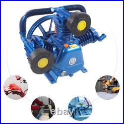 175PSI 10HP 7.5KW W Style 3-Cylinder Air Compressor Pump Motor Head Double Stage
