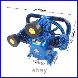175PSI 10HP 7.5KW W Style 3-Cylinder Air Compressor Pump Motor Head Double Stage