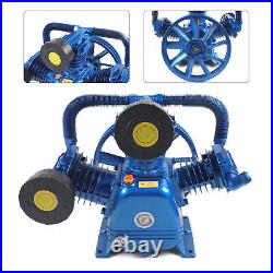 175PSI 10HP 7.5KW W Style 3-Cylinder Air Compressor Pump Motor Head Double Stage