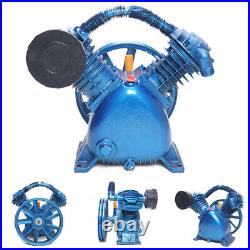 175psi 5.5HP 4KW 2Cylinder Air Compressor Pump Motor Double Head 2 Stage V Style