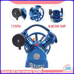 175psi V Style 2 Cylinder Air Compressor Pump Motor Head Double Stage Air Tool