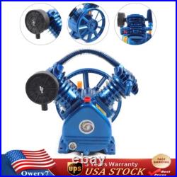 175psi V Style 2 Cylinder Air Compressor Pump Motor Head Double Stage Air Tool