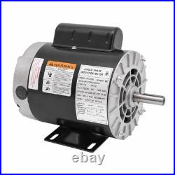 1/2HP AC Motor 3450 RPM 115V/230V, 56 Frame Air Compressor, Quiet 68dB, Keyed Sh