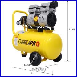 1.5HP Air Compressor 8 Gallon 115PSI Silent Oil Free Air Compressor 70 dBA