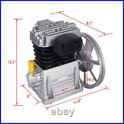 1.5KW Piston Twin Cylinder Air Compressor Head Pump Aluminum Pump Replacement