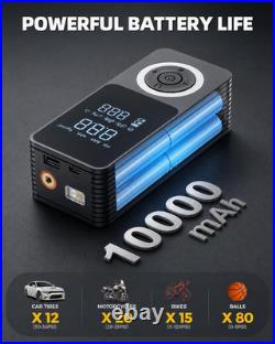 2026 Upgraded Tire Inflator Portable Air Compressor with 3X Fast Inflation, Auto