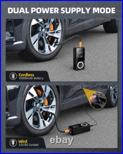 2026 Upgraded Tire Inflator Portable Air Compressor with 3X Fast Inflation, Auto