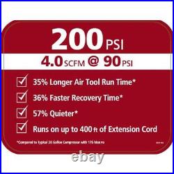 20 Gal. 200 PSI Oil Free Portable Vertical Electric Air Compressor