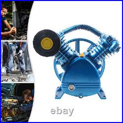 21CFM 5HP 175 PSI Air Compressor Pump Motor Head Double Stage V-Style 2-Cylinder