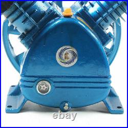 21CFM 5HP 175 PSI Air Compressor Pump Motor Head Double Stage V-Style 2-Cylinder