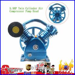 21CFM 5HP V Style 2-Cylinder Air Compressor Pump Motor Head Double Stage 175PSI