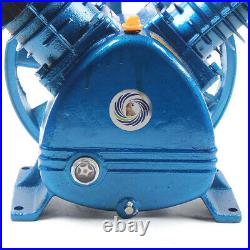 21CFM 5HP V-Style 2-Cylinder Air Compressor Pump Motor Head Double Stage 175 PSI
