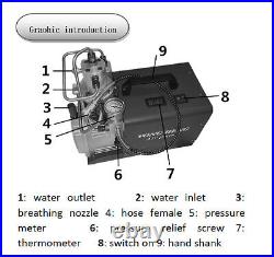 220V 4500psi/300bar High Pressure Air Compressor PCP Paintball Electric Air Pump