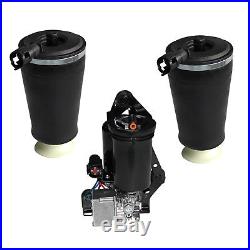 2Air Spring Bags & Air Compressor Pump For 03-11 Lincoln Town Car Ford withDryer