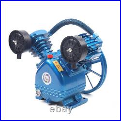 2HP 115PSI 2 Piston V Style Twin Cylinder Air Compressor Head Pump Single Stage