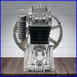 2HP 1.5KW Twin Cylinder Air Compressor Pump Motor Head Piston Cylinder 175L/min