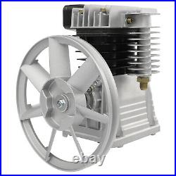 2HP Piston Air Compressor Pump Twin Cylinder Oil Lubricated Belt Drive Aluminum