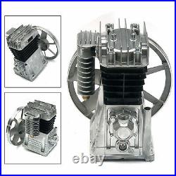 2HP Piston Twin Cylinder Oil-lubricated Air Compressor Pump Motor Head 1500W