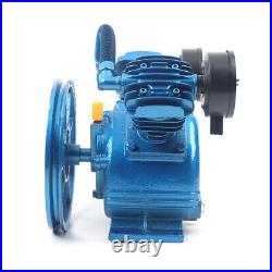 2HP Twin Cylinder V-Type Air Compressor Pump Head Air Tools 115PSI 1.5KW Blue
