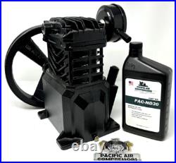 2WGX7 SPEEDAIRE AIR COMPRESSOR CAST IRON REPLACEMENT PUMP 2-3HP COMES With OIL