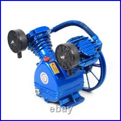 2.2KW 3HP 2 Piston V Style Twin Cylinder Air Compressor Pump Motor Head Air Tool