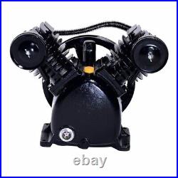 2-4 HP 2 Piston V Style Twin Cylinder Air Compressor Head Pump Black