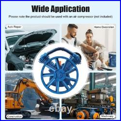 2-Cylinder Air Compressor Pump Motor Head Double Stage V-Style 21CFM 5HP 175 PSI