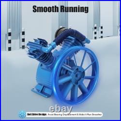 2-Cylinder Air Compressor Pump Motor Head Double Stage V-Style 21CFM 5HP 175 PSI