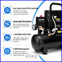 2 Gallon Oil-Free Air Compressor, 1.0HP, 100 PSI, Quiet 65dB, Portable & Lightwe
